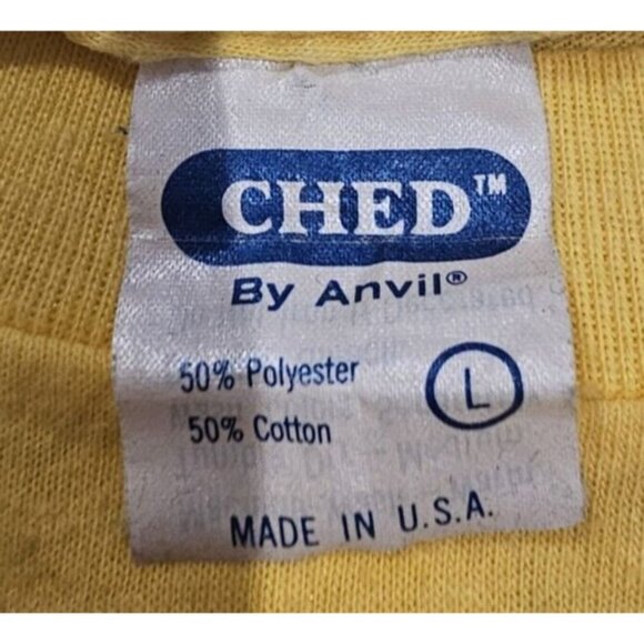 Im A Bit O Honey T Shirt Size L Sheer Yellow Tee Bee Wearing Hat Vtg Logo Cute - Picture 6 of 9